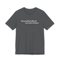 Powered By Coffee & Corrective Actions T-Shirt | Minimalist Text Tee